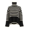 striped wool cotton turtleneck