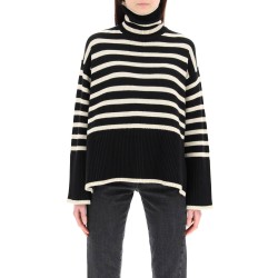 striped wool cotton turtleneck