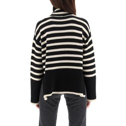 striped wool cotton turtleneck