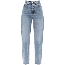 twisted seam straight jeans