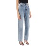 twisted seam straight jeans