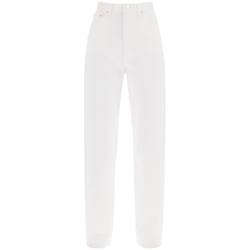 twisted seam straight jeans