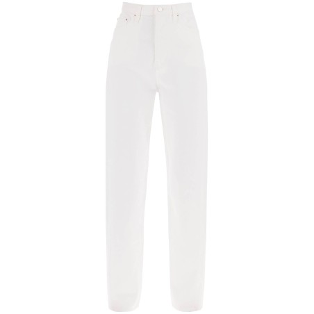 twisted seam straight jeans