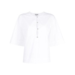 Cotton poplin blouse