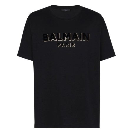 Balmain flock & foil t-shirt