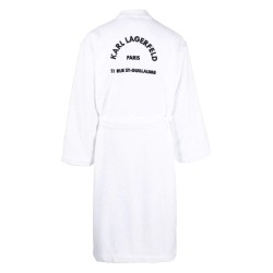 Unisex address logo bathrobe