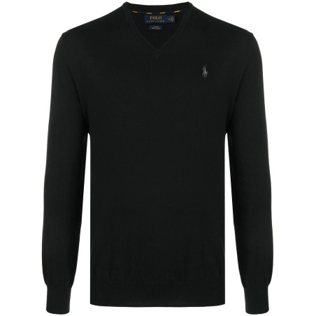 Slim fit cotton v-neck sweater