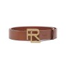 RL logo smooth leather belt