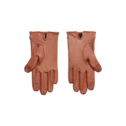 Leather logo gloves