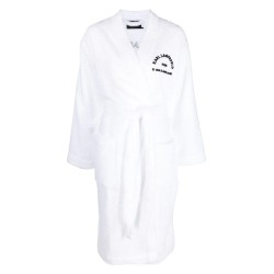 Unisex address logo bathrobe