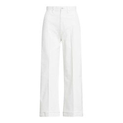 Cropped flat front pants