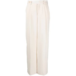 Wide leg crepe trousers