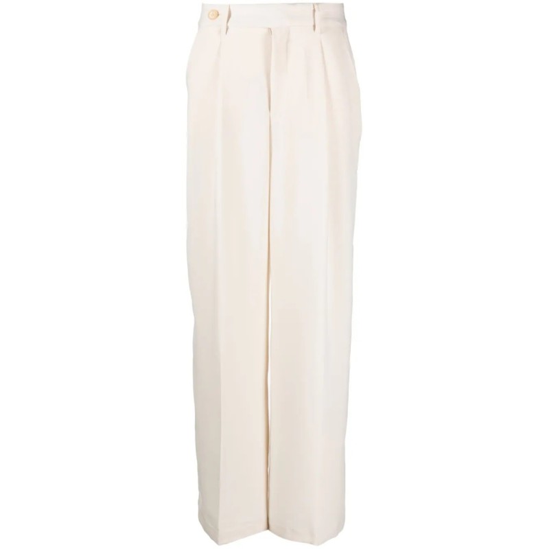 Wide leg crepe trousers