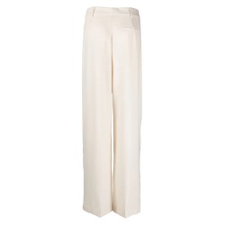 Wide leg crepe trousers