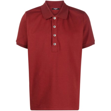 Monogram cotton pique polo