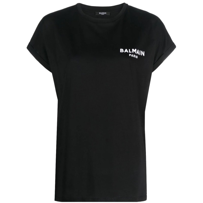 Balmain flock detail t-shirt