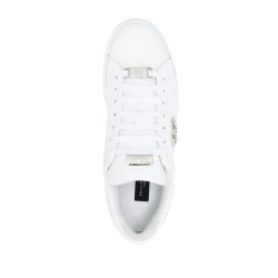 Leather lo-top sneaker hexagon