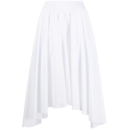 Cotton poplin pull on skirt