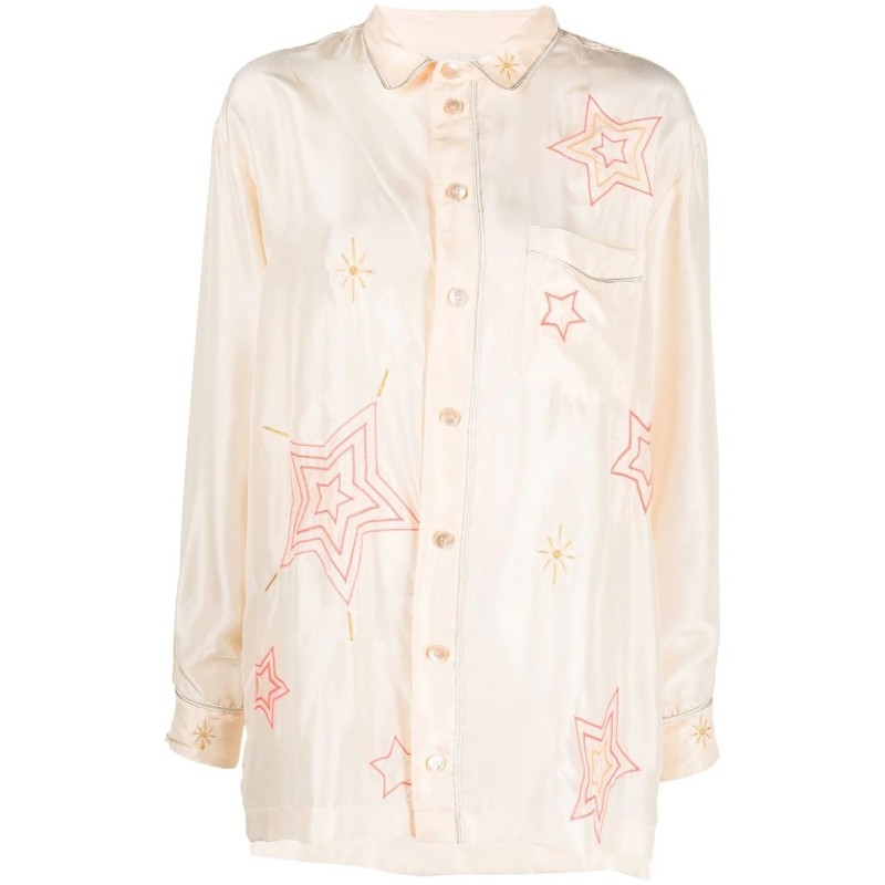 "star vibes" silk pyjamas shir