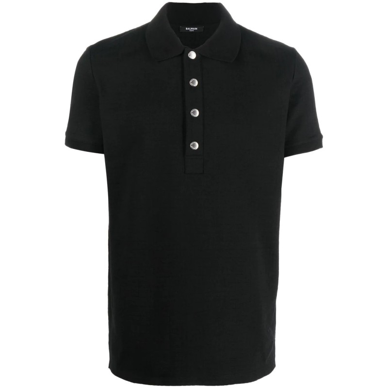 Monogram pique polo shirt