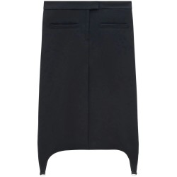 Twill suspenders mini skirt