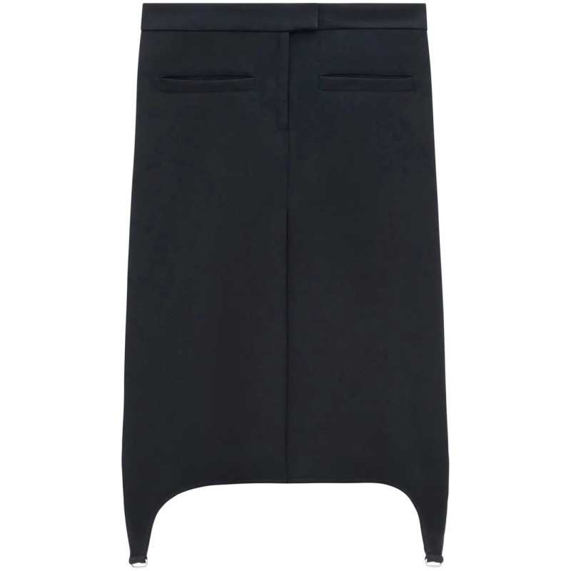 Twill suspenders mini skirt