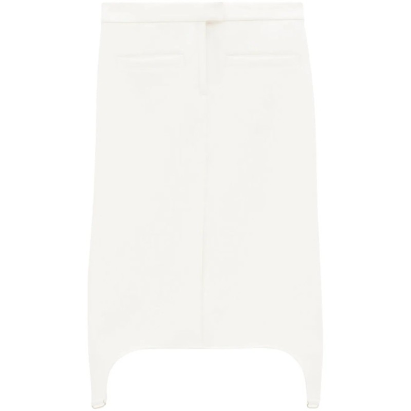 Twill suspenders mini skirt