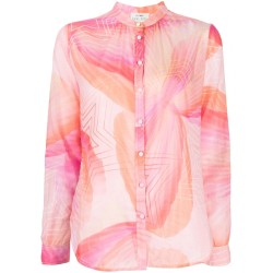 "dream" print voile  shirt