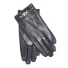 Leather logo gloves