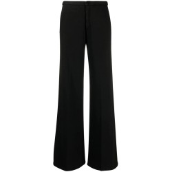 Diagonal fleece wide pants