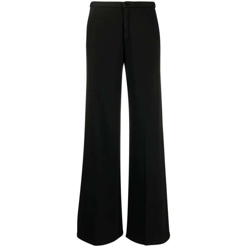 Diagonal fleece wide pants