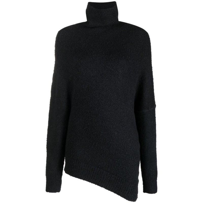 Fuzzy boucle twisted sweater