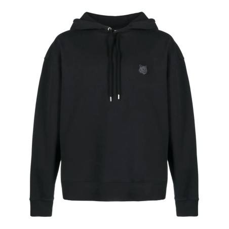 Tonal fox head patch hoodie