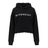 cropped hoodie with logo print