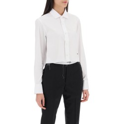 cotton twill cropped shirt