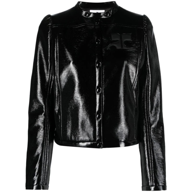 Iconic vinyl biker jacket