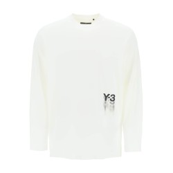 long-sleeved t-shirt with logo print