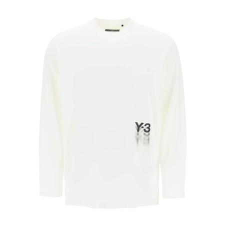 long-sleeved t-shirt with logo print