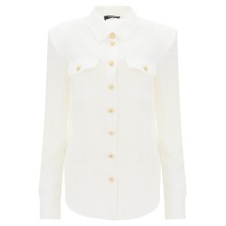 silk shirt with padded shoulders