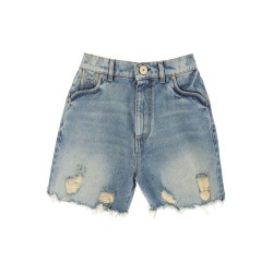 distressed denim shorts