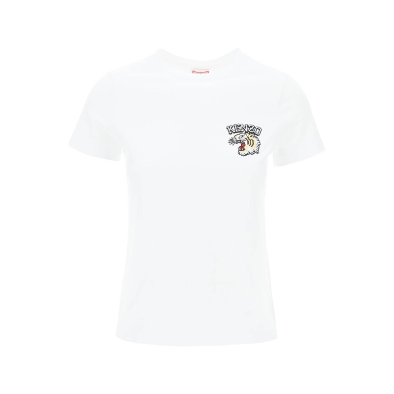 crew-neck t-shirt with embroidery