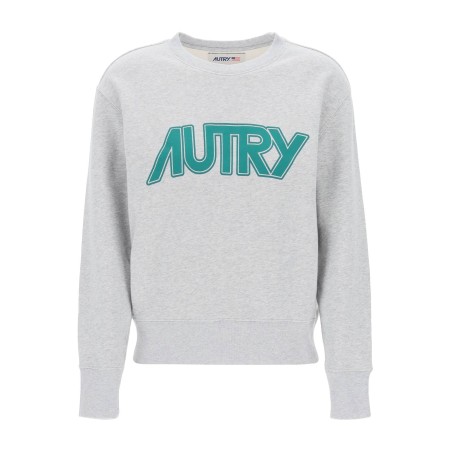 sweatshirt with maxi logo print