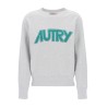 sweatshirt with maxi logo print