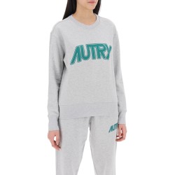 sweatshirt with maxi logo print