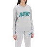 sweatshirt with maxi logo print