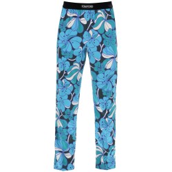 pajama pants in floral silk