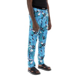 pajama pants in floral silk