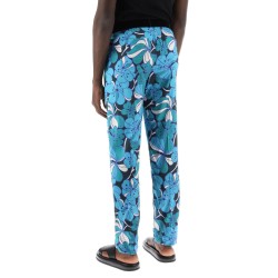 pajama pants in floral silk