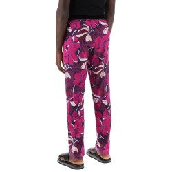 pajama pants in floral silk