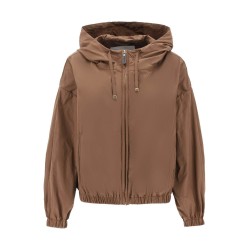 technical taffeta hooded jacket